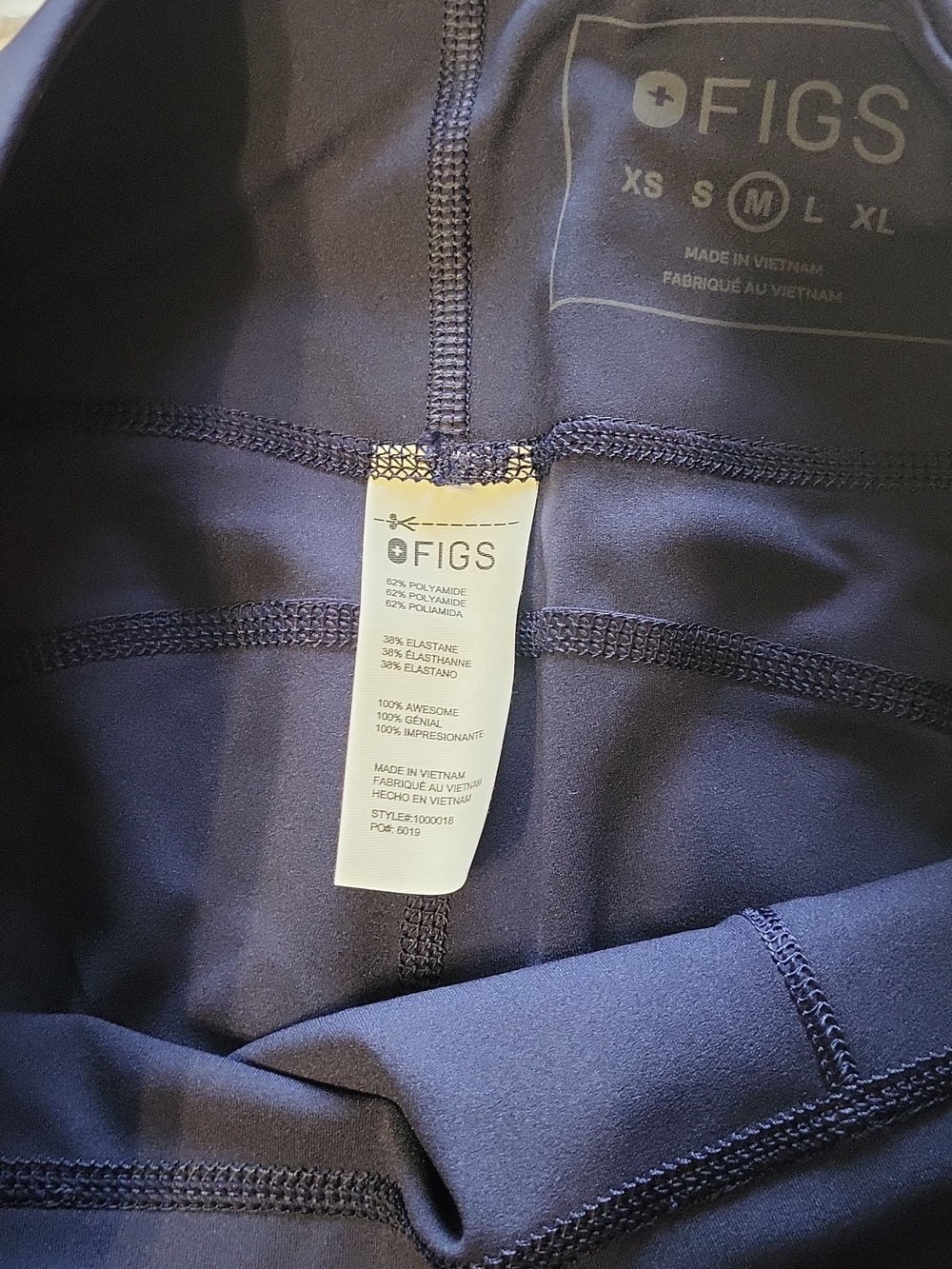 FIGS Navy Blue Scrub Pants with Logo Tag - Picture 4 of 5